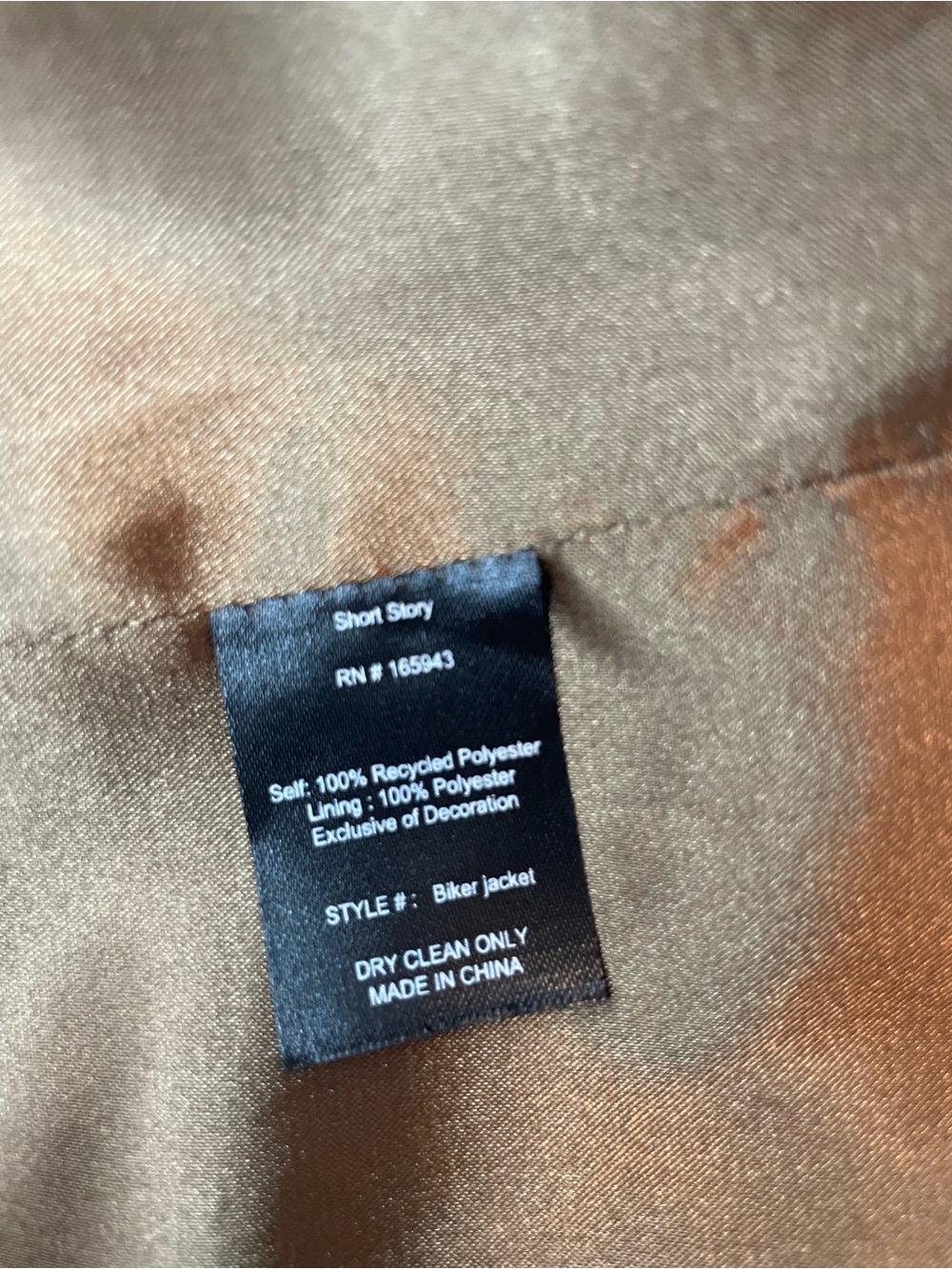 Suede Biker Jacket in Tan - Women's - Picture 4 of 4